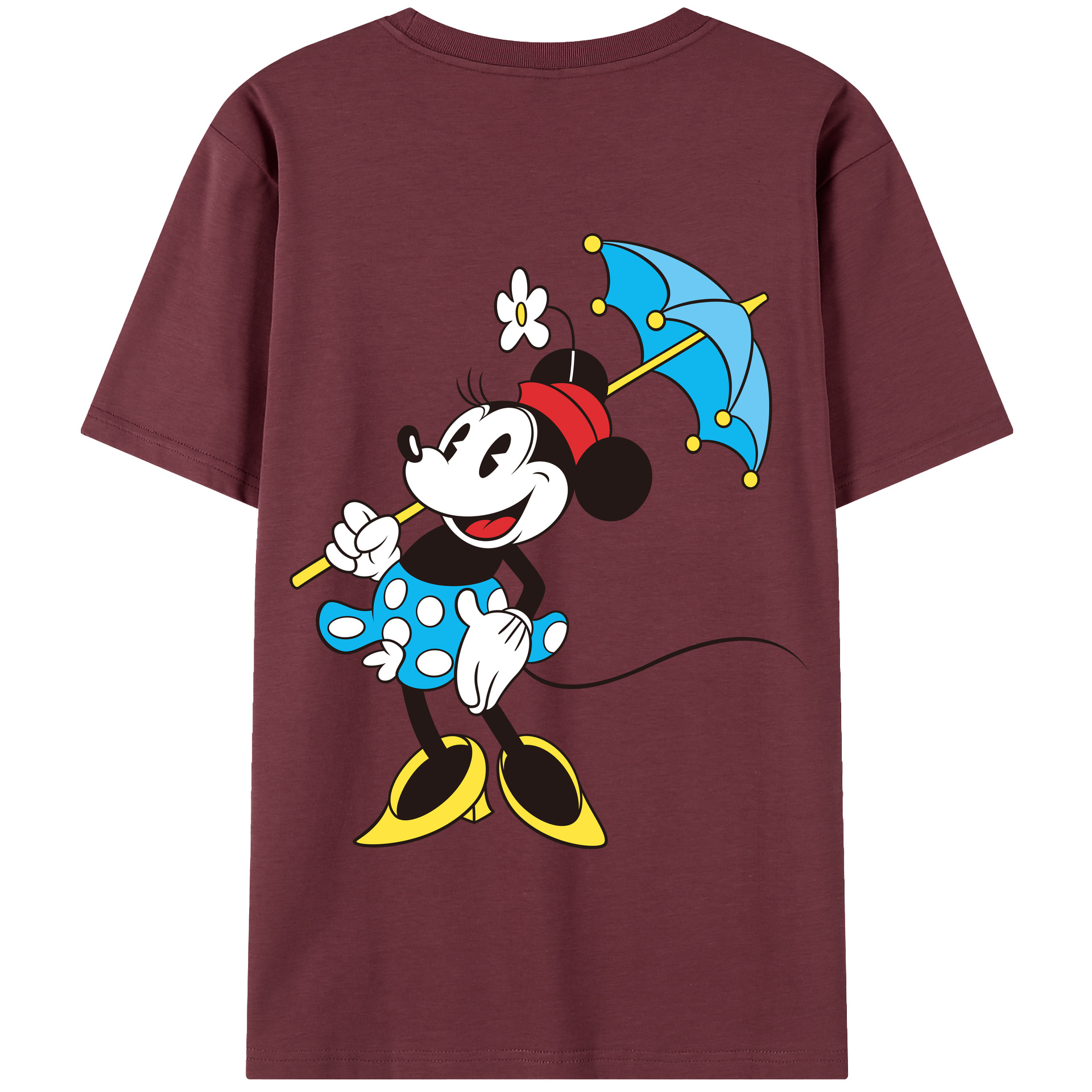 （画像用） ミッキーマウス Mickey Mouse 綿100％半袖Tシャツ（背面プリント）